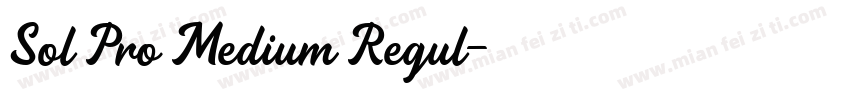 Sol Pro Medium Regul字体转换